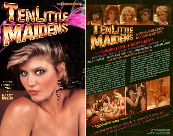Ten Little Maidens / Десять маленьких девчат / Десять невест (По мотивам детектива А. Кристи "Десять негритят") (John Seeman, Excalibur Films) [1985 г., Feature, Classic, Comedy, Criminal, Orgy, Upscale, 1080p] (Ginger Lynn Allen, Lisa De Leeuw, Eric Edwa