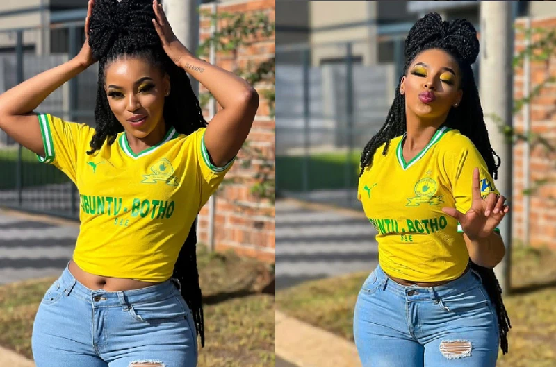 Lorraine Moropas Photos Wearing Sundowns Jersey Trends Styles 7