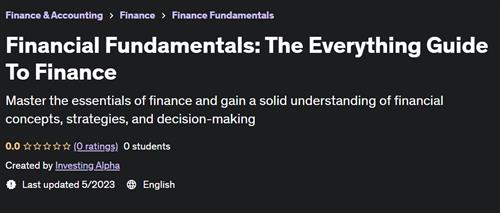 Financial Fundamentals The Everything Guide To Finance