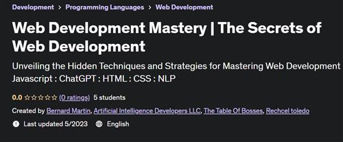 Web Development Mastery - The Secrets of Web Development