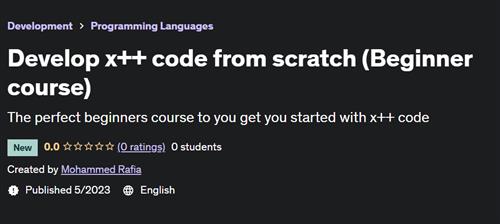 Develop x++ code from scratch (Beginner course)