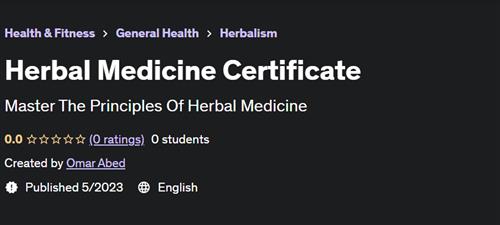 Herbal Medicine Certificate
