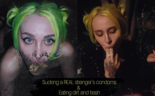 Forest Whore - Sucking a real stranger's condoms eating trash and dirt. My absolutely extreme night walk [UltraHD 4K, 2160p] [faphouse.com]