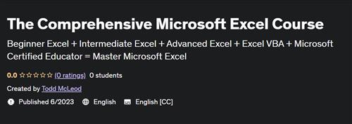 The Comprehensive Microsoft Excel Course