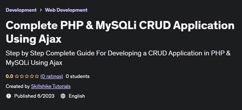 Complete PHP & MySQLi CRUD Application Using Ajax |  Download Free