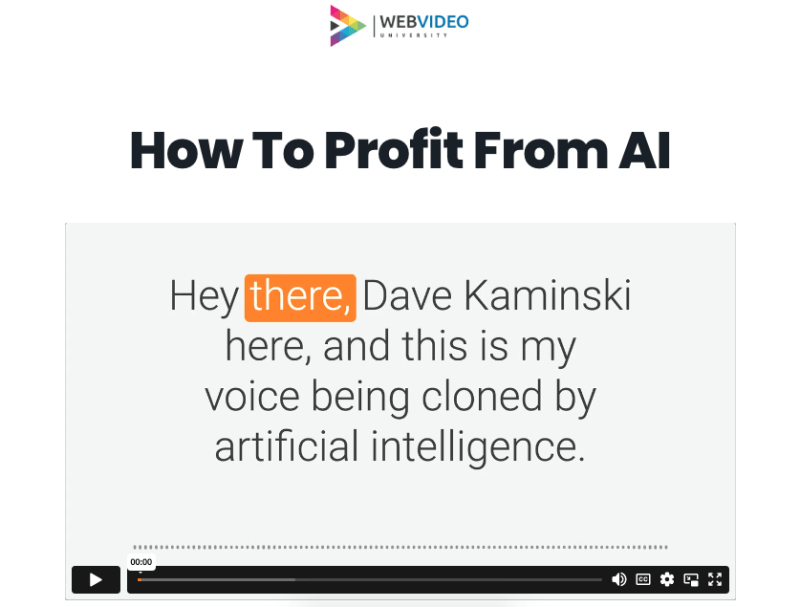 Dave Kaminski – How To Profit From AI 2023 |  Download Free