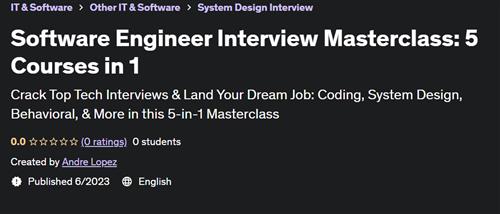 Software Engineer Interview Masterclass 5 Courses in 1 |  Download Free