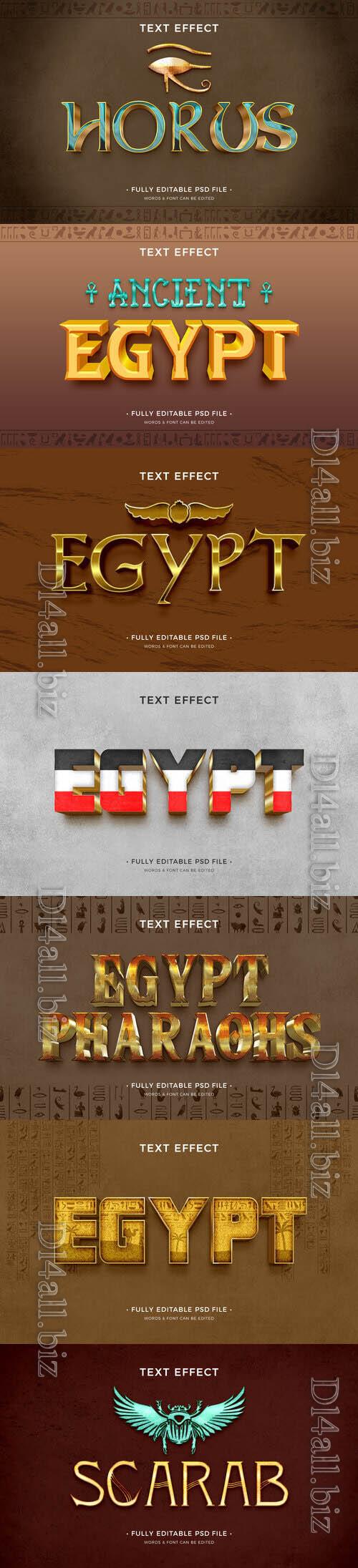 PSD egypt text effect