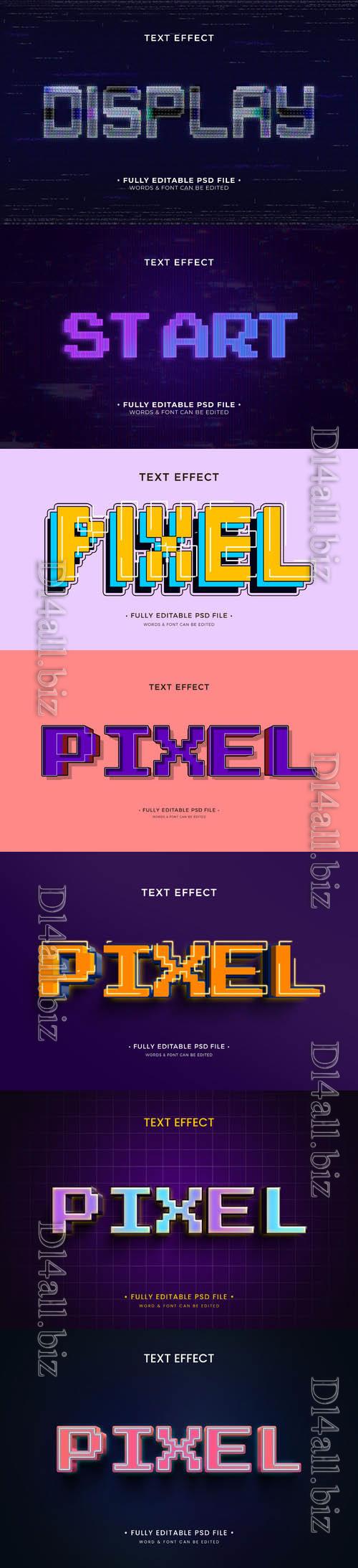 PSD pixel text effect
