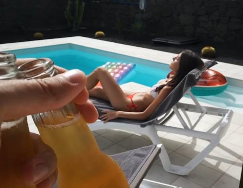  MySweetApple - Sex Near Pool With Beer