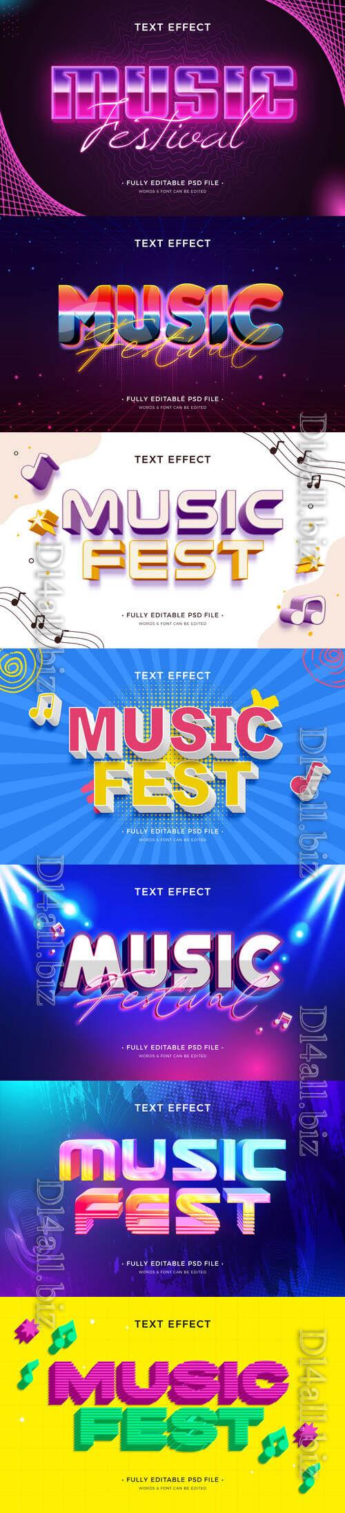 PSD music festival text effect