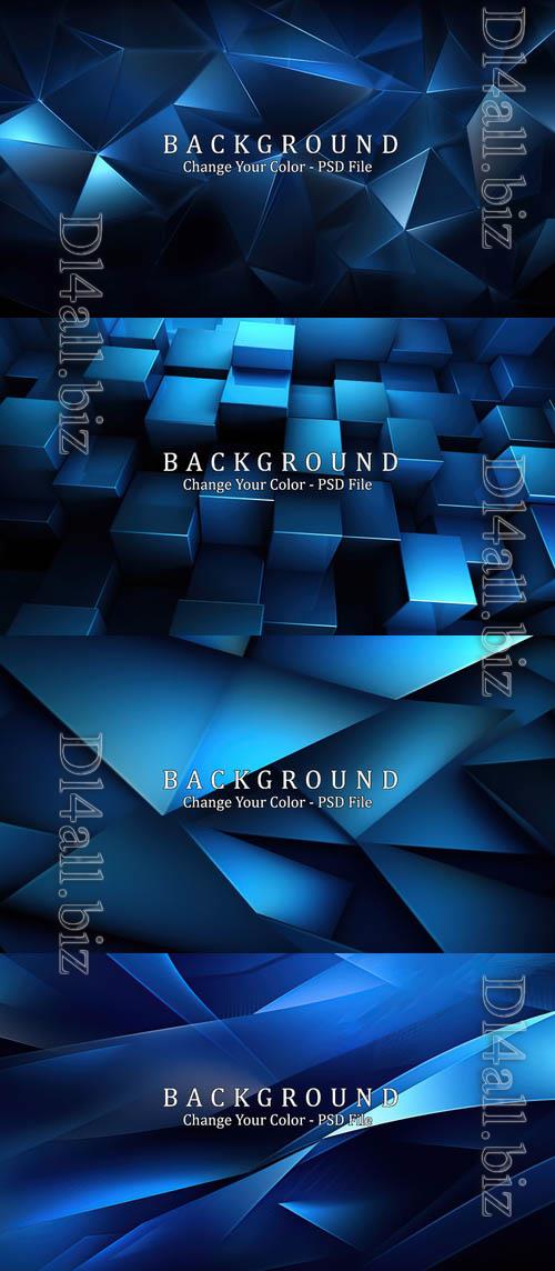 PSD blue background dark blue abstract background geometry shine