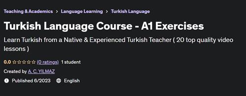 Turkish Language Course – A1 Exercises