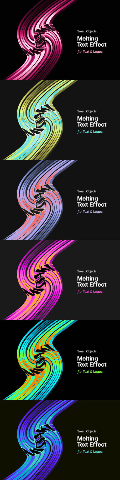 PSD melted text effect