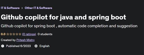 Github copilot for spring boot |  Download Free