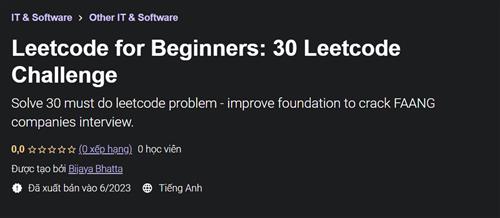 Leetcode for Beginners 30 Leetcode Challenge