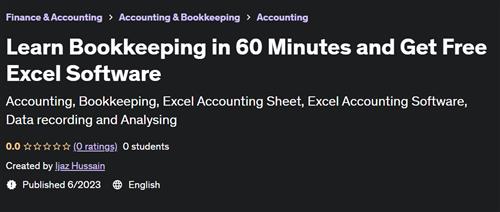 Learn Bookkeeping in 60 Minutes and Get Free Excel Software |  Download Free