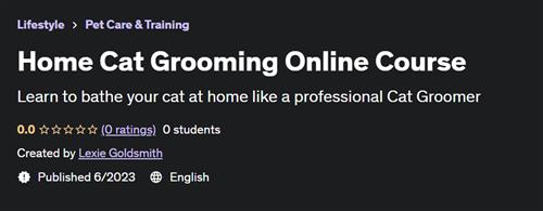 Home Cat Grooming Online Course |  Download Free