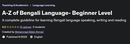 A– Z of Bengali Language–  Beginner Level |  Download Free