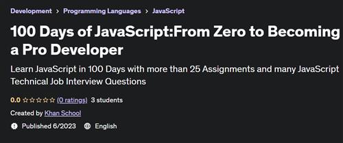 100 Days of JavaScriptFrom Zero to Becoming a Pro Developer