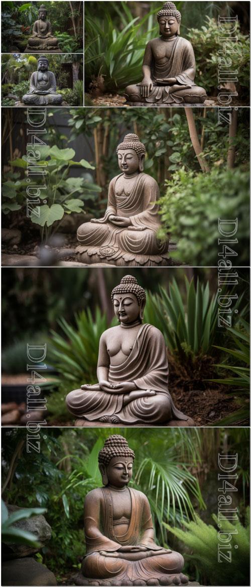 Photo buddha statue in the garden