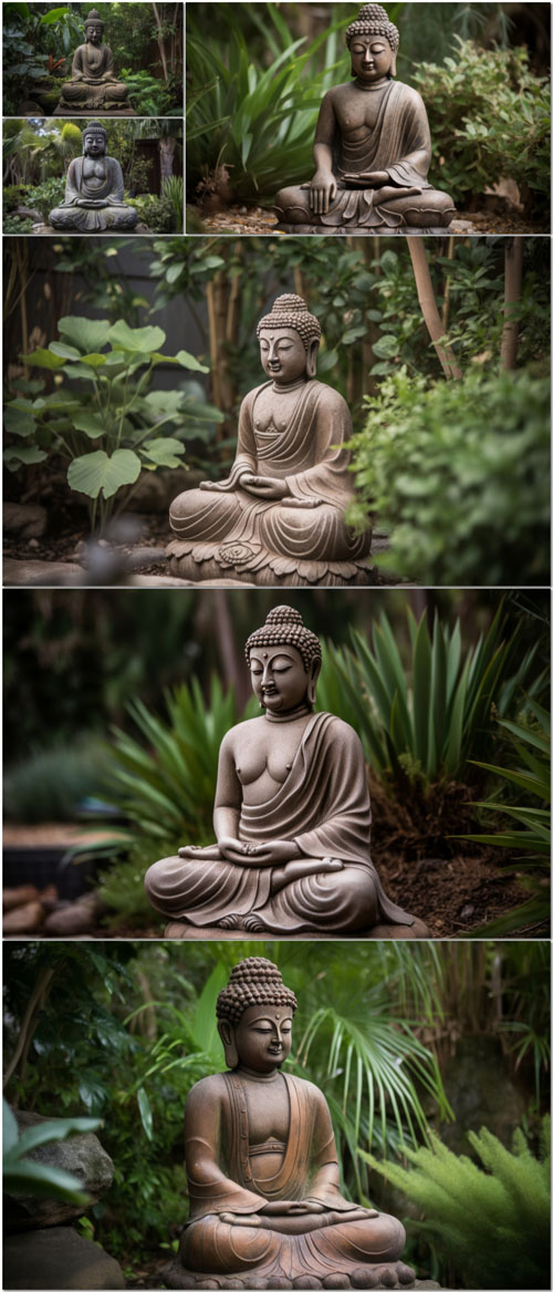Photo buddha statue in the garden