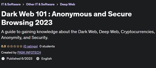 Dark Web 101 –  Anonymous and Secure Browsing 2023