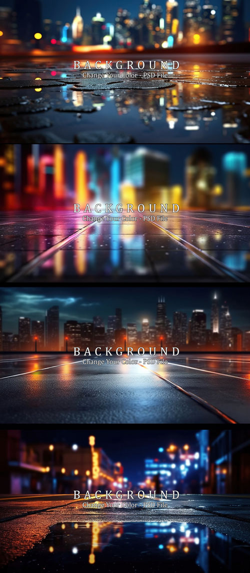 PSD light effect blurred background