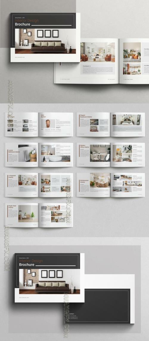 Interior Design Brochure Layout Landscape 605963032 [Adobestock]