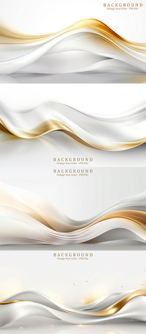 PSD luxury white background with golden line