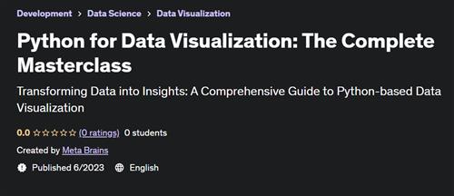 Python for Data Visualization The Complete Masterclass