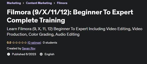 Filmora (9, X, 11, 12)  Beginner To Expert Complete Training