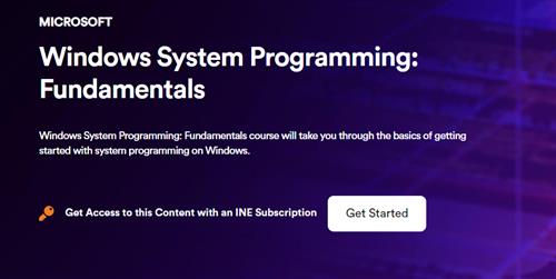 INE - Windows System Programming  Fundamentals