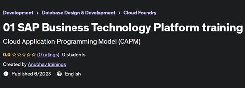 01 SAP Business Technology Platform training