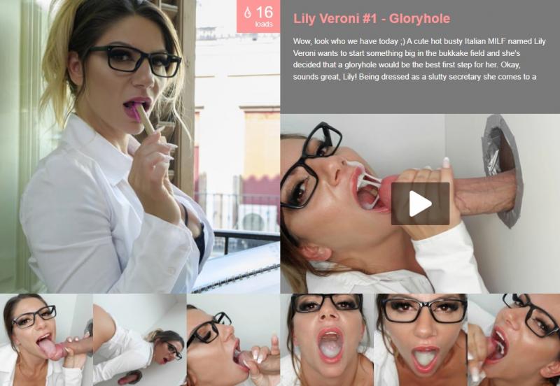(premiumbukkake.com) Lily Veroni#1 Gloryhole + BTS [2022 г., Bukkake, Gokkun, Blowjobs, Cumshots, Swallow, Facials, 1080p, SiteRip]