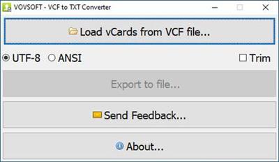 VovSoft VCF to TXT Converter 2.7.0 Multilingual + Portable