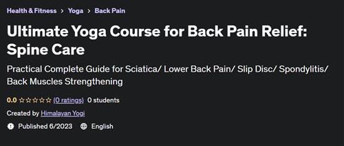 Ultimate Yoga Course for Back Pain Relief Spine Care |  Download Free