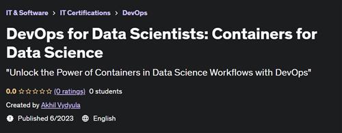 DevOps for Data Scientists Containers for Data Science