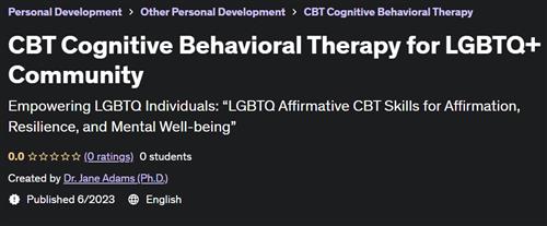 CBT Cognitive Behavioral Therapy for LGBTQ+ Community