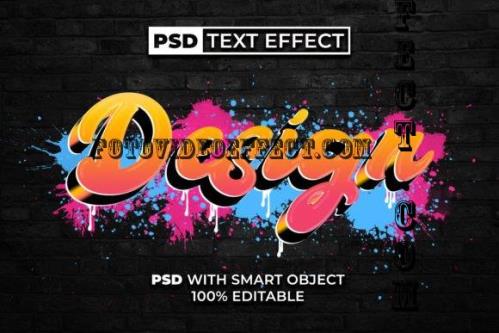 Design Text Effect Graffiti Style - 21318555