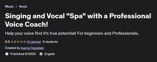 Singing and Vocal Spa with a Professional Voice Coach!