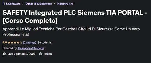 SAFETY Integrated PLC Siemens TIA PORTAL –  [Corso Completo] |  Download Free