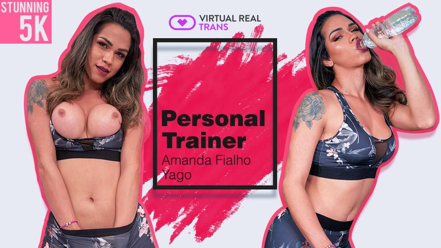 [VirtualRealTrans.com] Amanda Fialho (Personal trainer) [2018, Transsexuals, Shemale, Male on Shemale, Hardcore, Anal, VR, 5K, 3D, 180, 2750p]