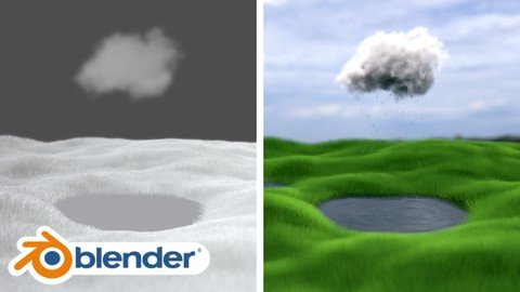 Cloud And Rain Animation In Blender For Beginners |  Download Free