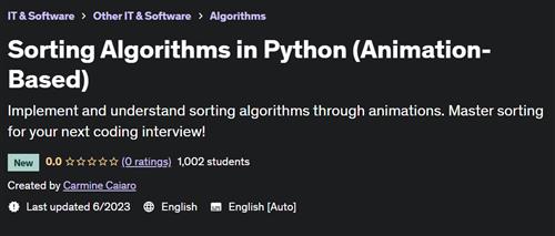 Sorting Algorithms in Python (Animation– Based) |  Download Free