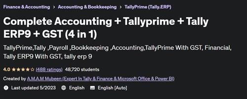 Complete Accounting + Tallyprime + Tally ERP9 + GST (4 in 1)