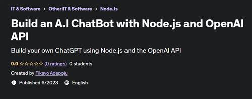 Build an A.I ChatBot with Node.js and OpenAI API