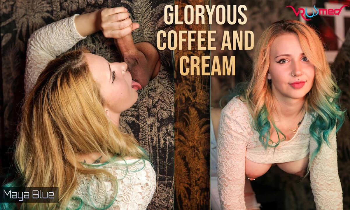 [VRoomed/SexLikeReal.com] Maya Blue - Gloryous Coffee and Cream [2023-06-03, VR, Blonde, Blowjob, Silicone, Cum In Mouth, Colorful, Alt Porn, Gloryhole, Handjob, NonPOV, Face Pierced, Pierced Nipple, Tattoos, SideBySide, 3072p, SiteRip] [Oculus Rift / Viv