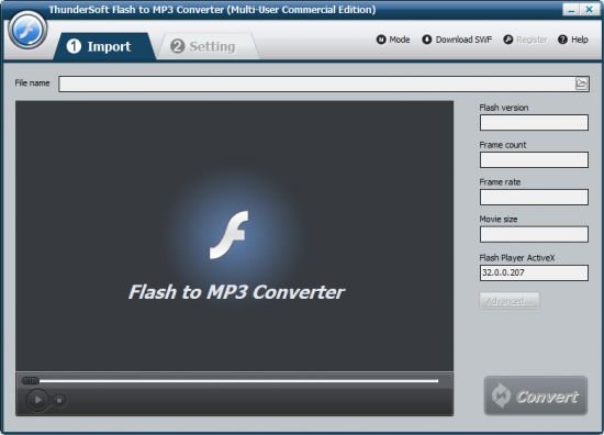 ThunderSoft Flash to MP3 Converter 4.5.0