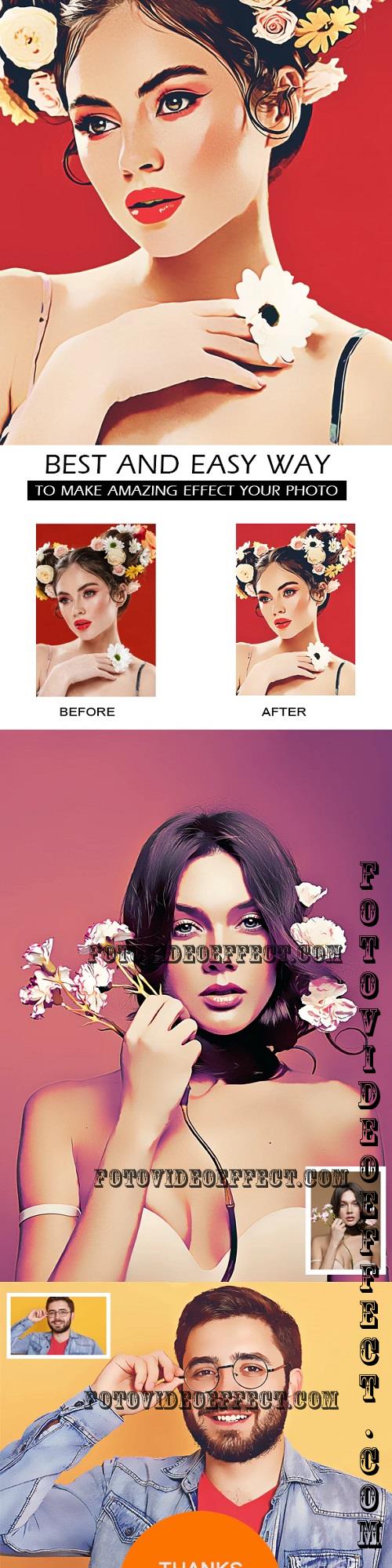 Cartoonize Art Photoshop Action  - 43709979